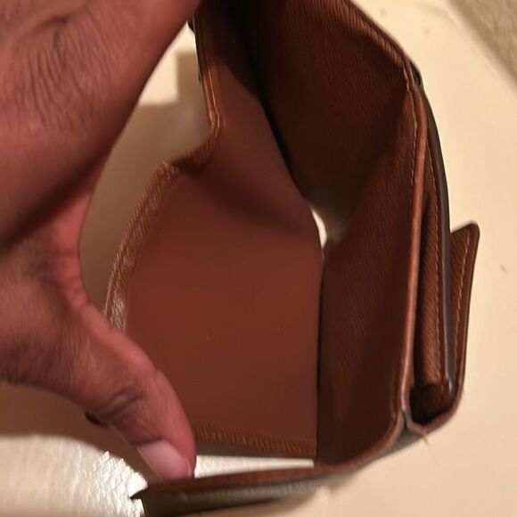 Louis Vuitton Monogram Compact Trifold Wallet Classic Brown Tan LV Logo Pattern - Picture 5 of 11
